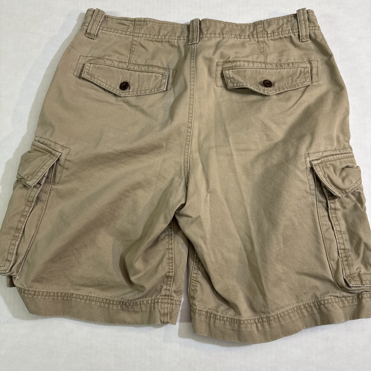 Bass Cargo Short Men 36x10 Khaki Casual Walking Cotton Preppy