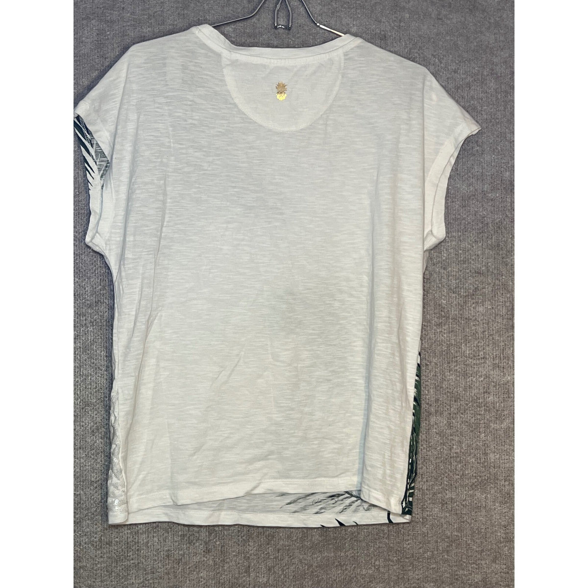 Tommy Bahama Leaf Of Luxury Lux Tee Women S White Palm Sequin Tropical Resort