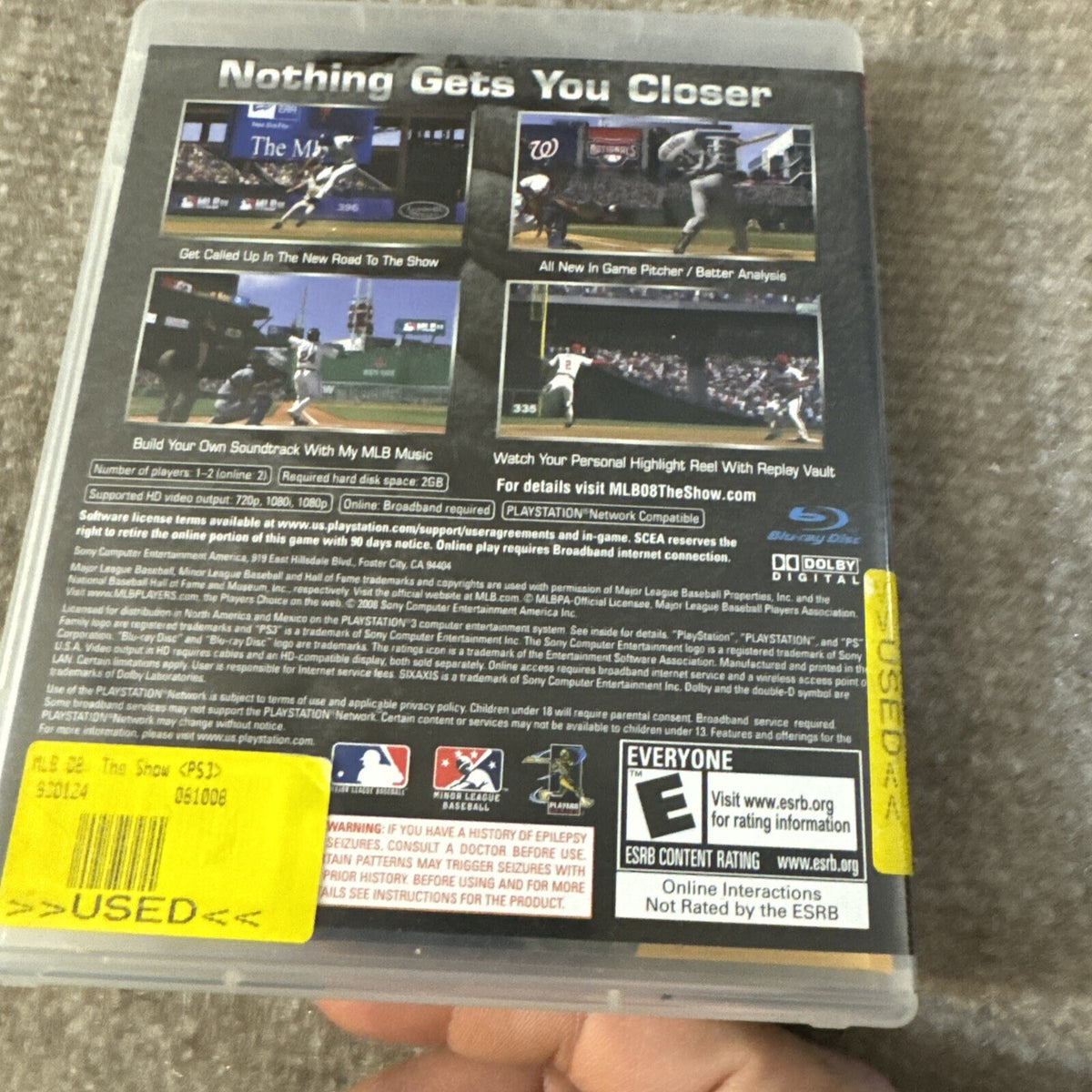 MLB 08: The Show (Sony PlayStation 3, 2008) NEW SEALED