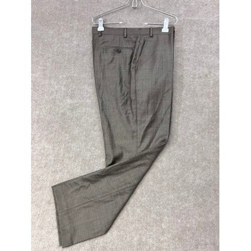 Chaps Men's 44L 38x32 Sleeve Two Button Closure 100% Wool Gray 2 pc Suit