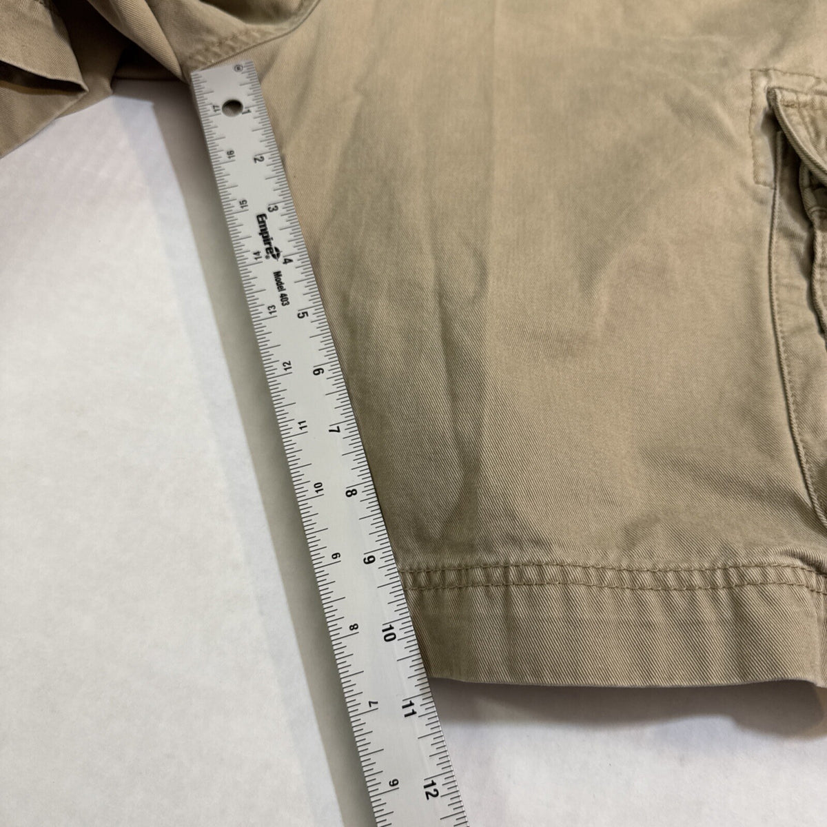 Bass Cargo Short Men 36x10 Khaki Casual Walking Cotton Preppy