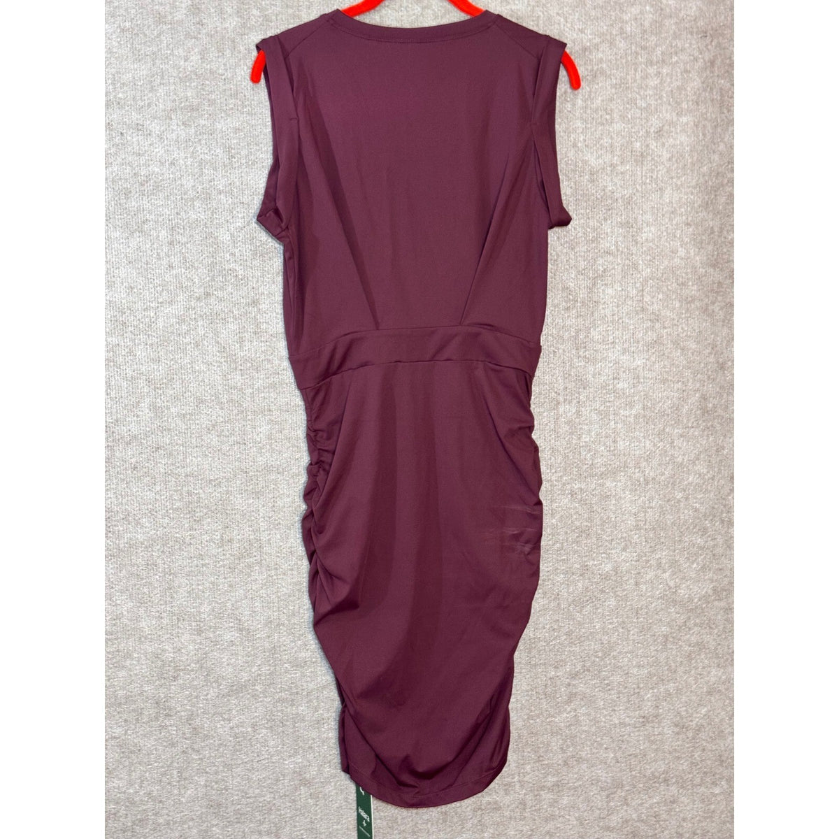 New Halara Ruched Bodycon Dress Women S Burgundy SoftlyZero Airy Athletic Chic