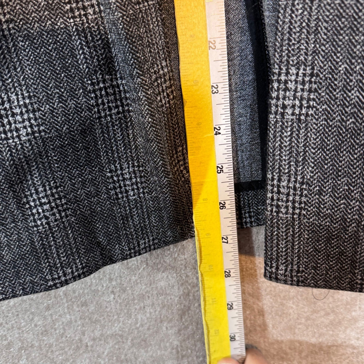 Wit & Wisdom Blazer Women XL NWT Charcoal Black Plaid Herringbone Open Front