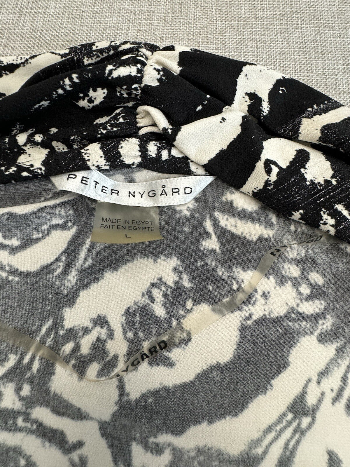 Peter Nygard Open Front Cardigan ~ Subtle Metallic Threading~ Animal Print ~ S