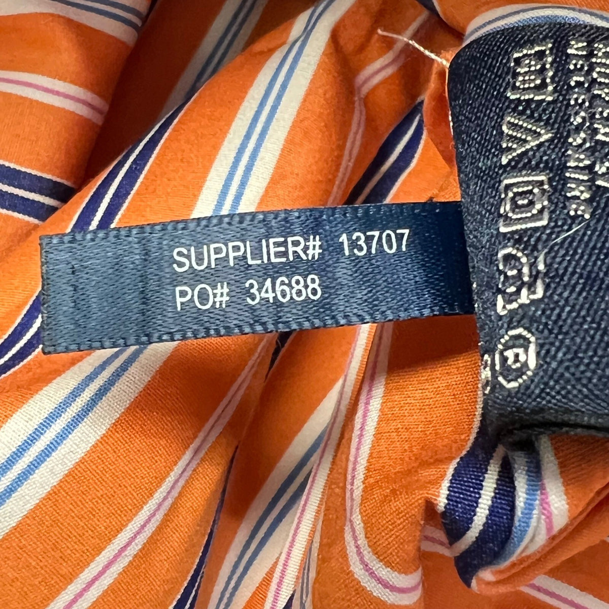 Y2K Ralph Lauren Sport Striped Orange Blue Button Up Shirt Womens 14