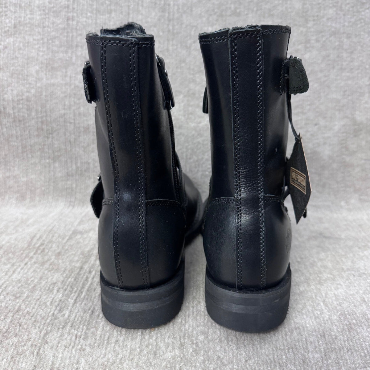 Harley Davidson Women's Barlyn Black Leather Engineer Boots Size 10