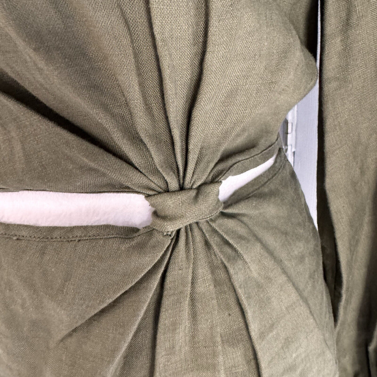 Wolfe the Label Green Linen Cutout Dress USA Med NWT