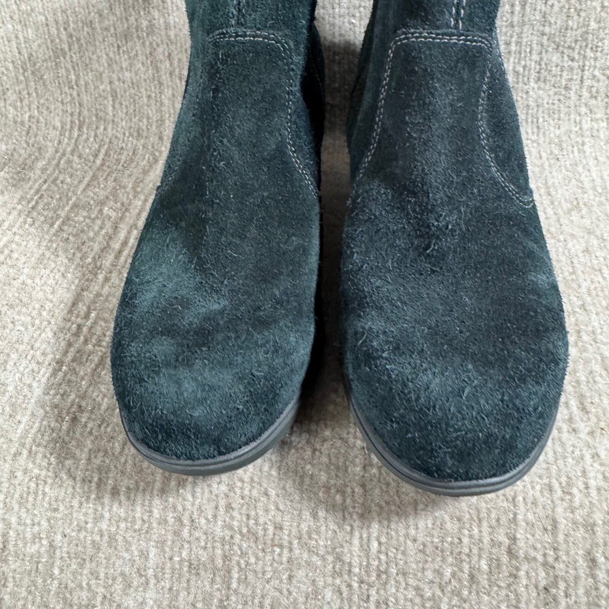 Sorel Joan of Arctic Wedge II Chelsea Black Suede Zip Ankle Boots Women's 9.5