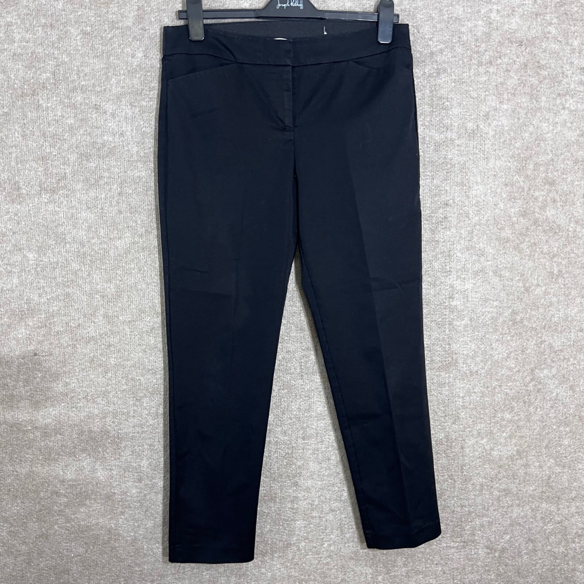 Liz Claiborne Emma Ankle Pants Women 4 Black Stretch Career Trousers Office