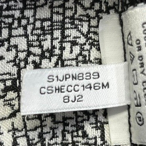 Calvin Klein Women's Pants Size 14 Black White Abstract Print Career Trousers