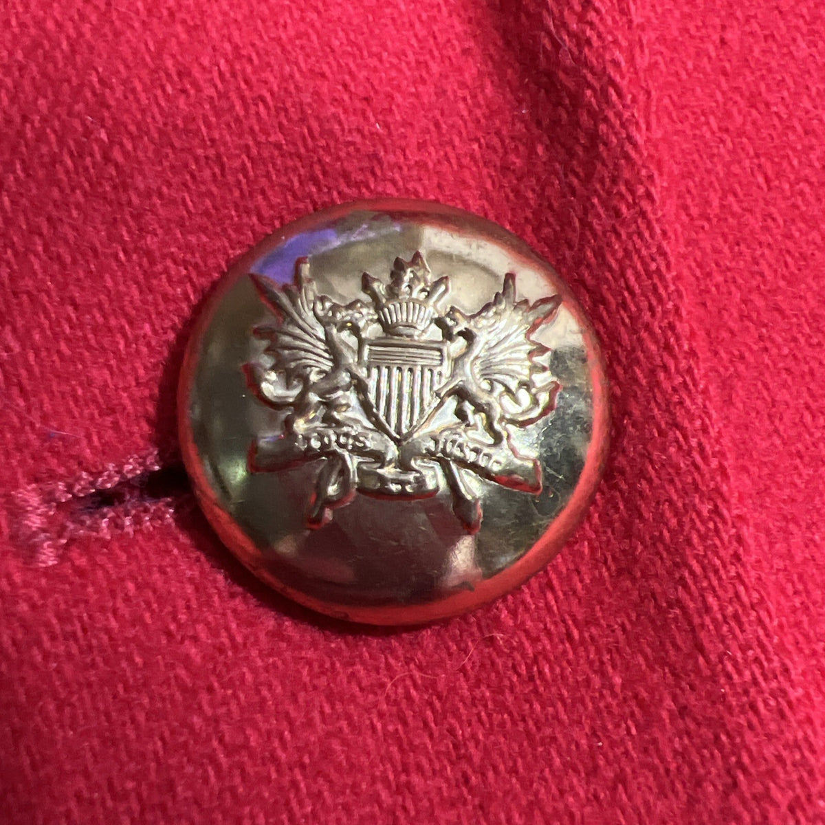 VTG Worthington Wool Blend Red Blazer/Jacket Workwear Size 10 Gold Button