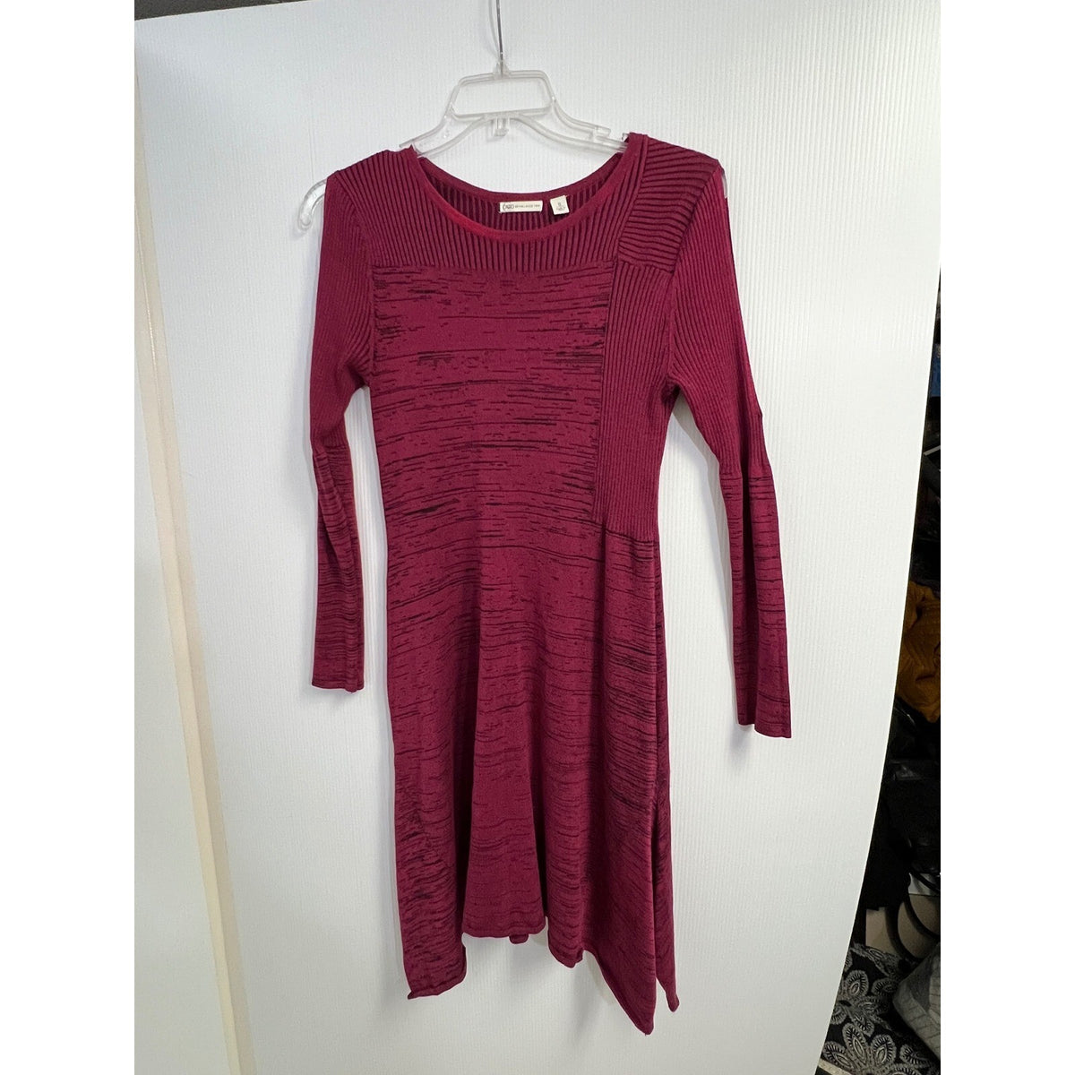 Long Sleeve Knit Sweater Dress Midi Fit & Flare Casual Career WomenSize L Cato