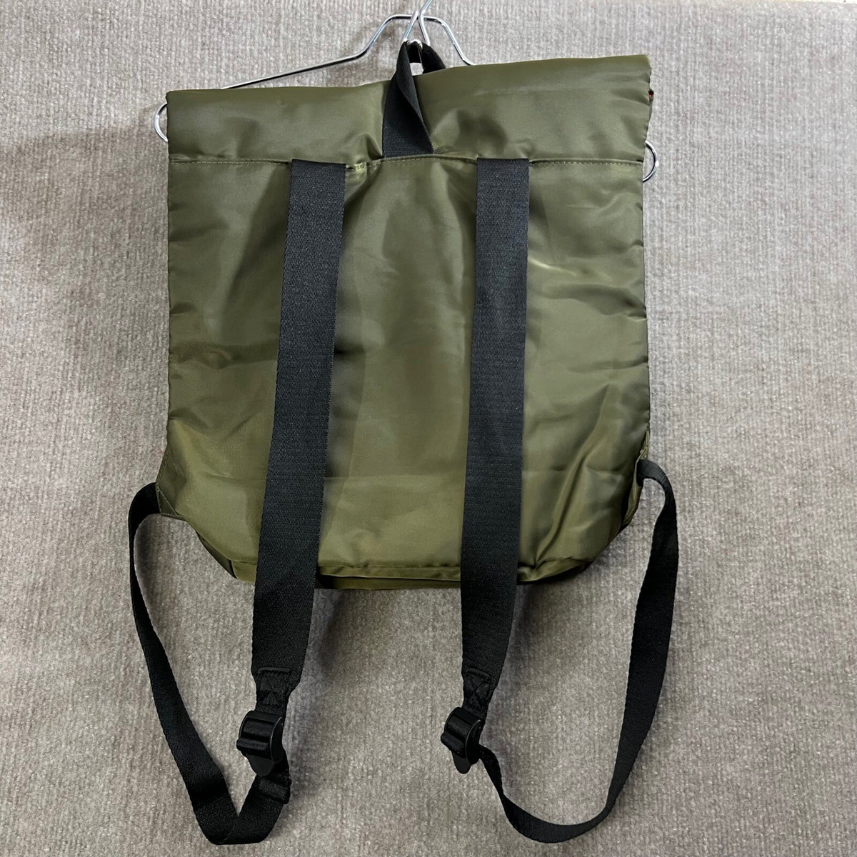 Jean Paul Gaultier Parfums Olive Green Roll Top Backpack Bag