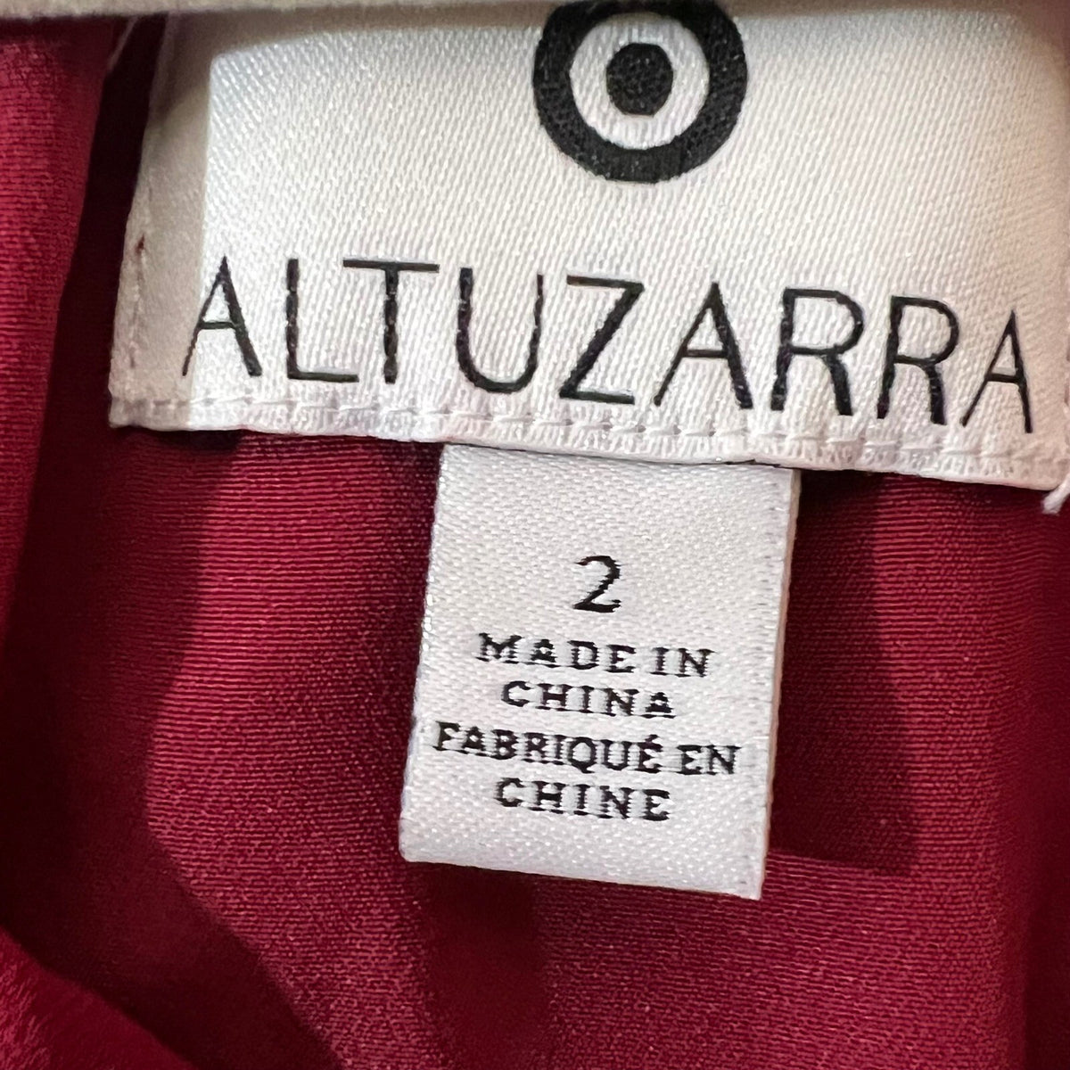 Altuzarra for Target Dress Women 2 Red Embroidered Sequin Long Sleeve Boho Chic