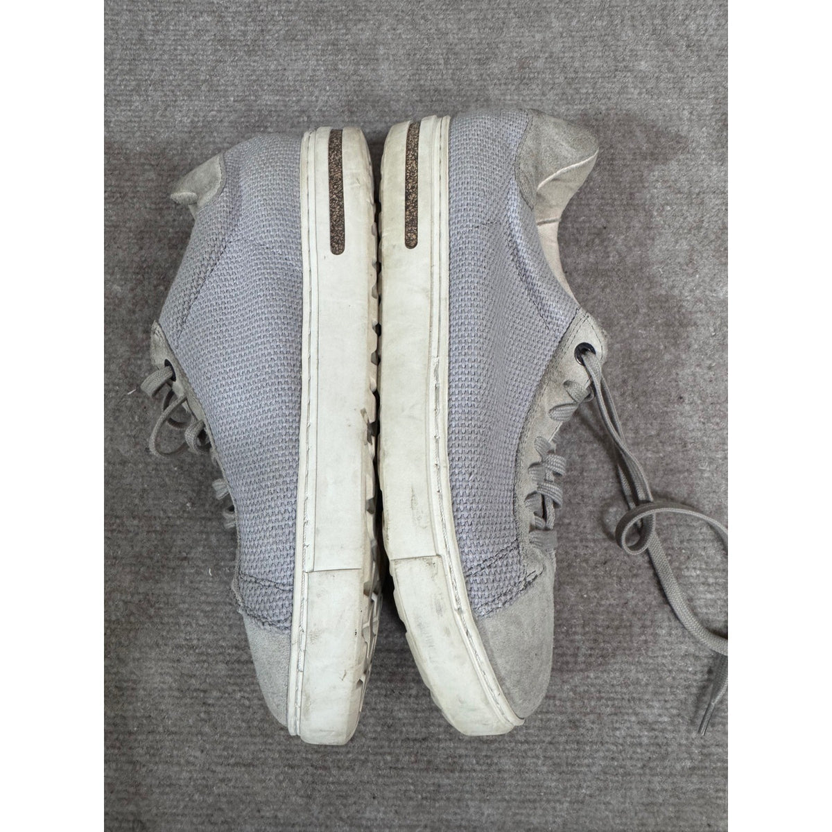 Birkenstock Bend Low Sneakers Women 9 Grey Suede Canvas Comfort Casual Gorpcore