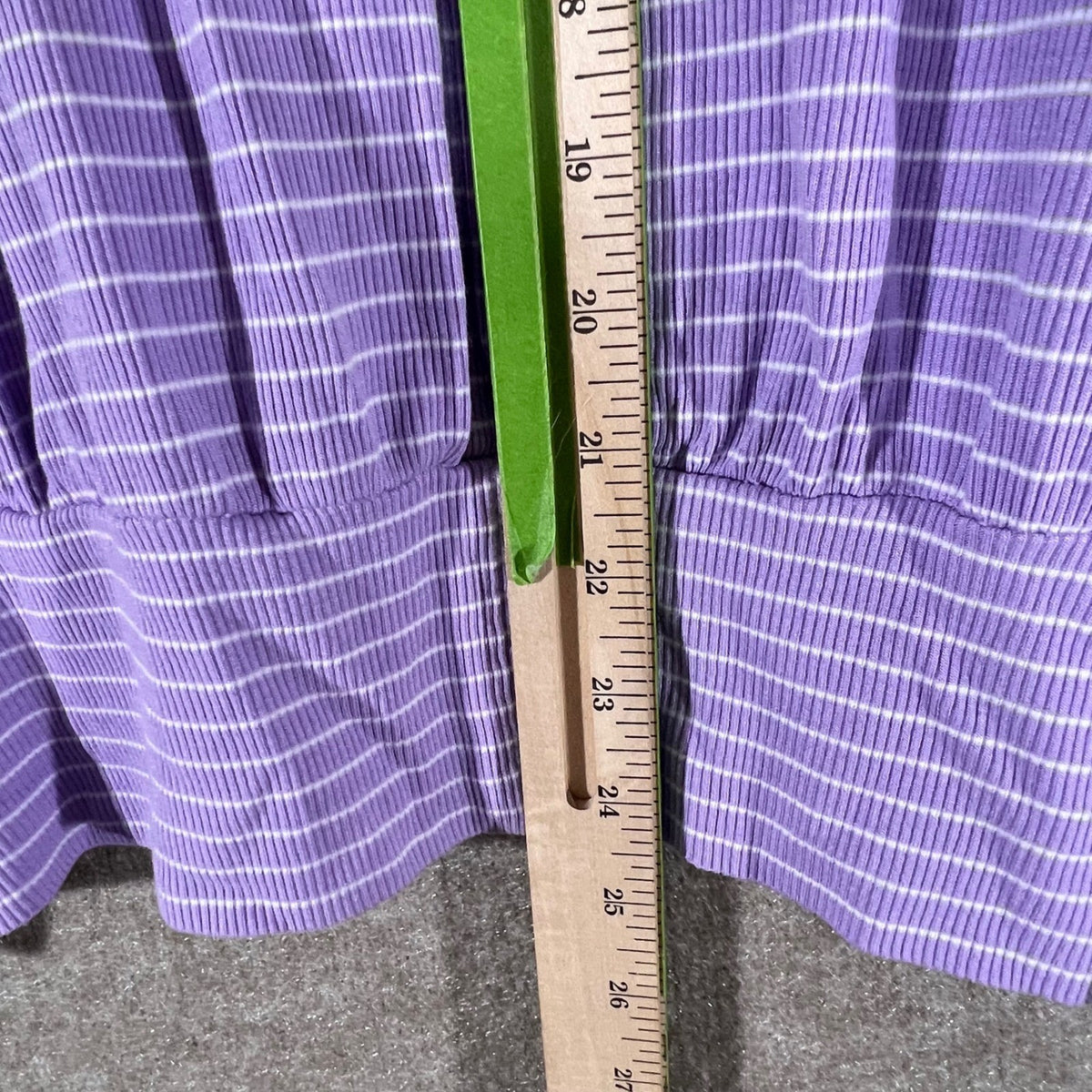 Lane Bryant Striped Top Womens 14/16 Purple Long Sleeve Stretchy Casual Stripe