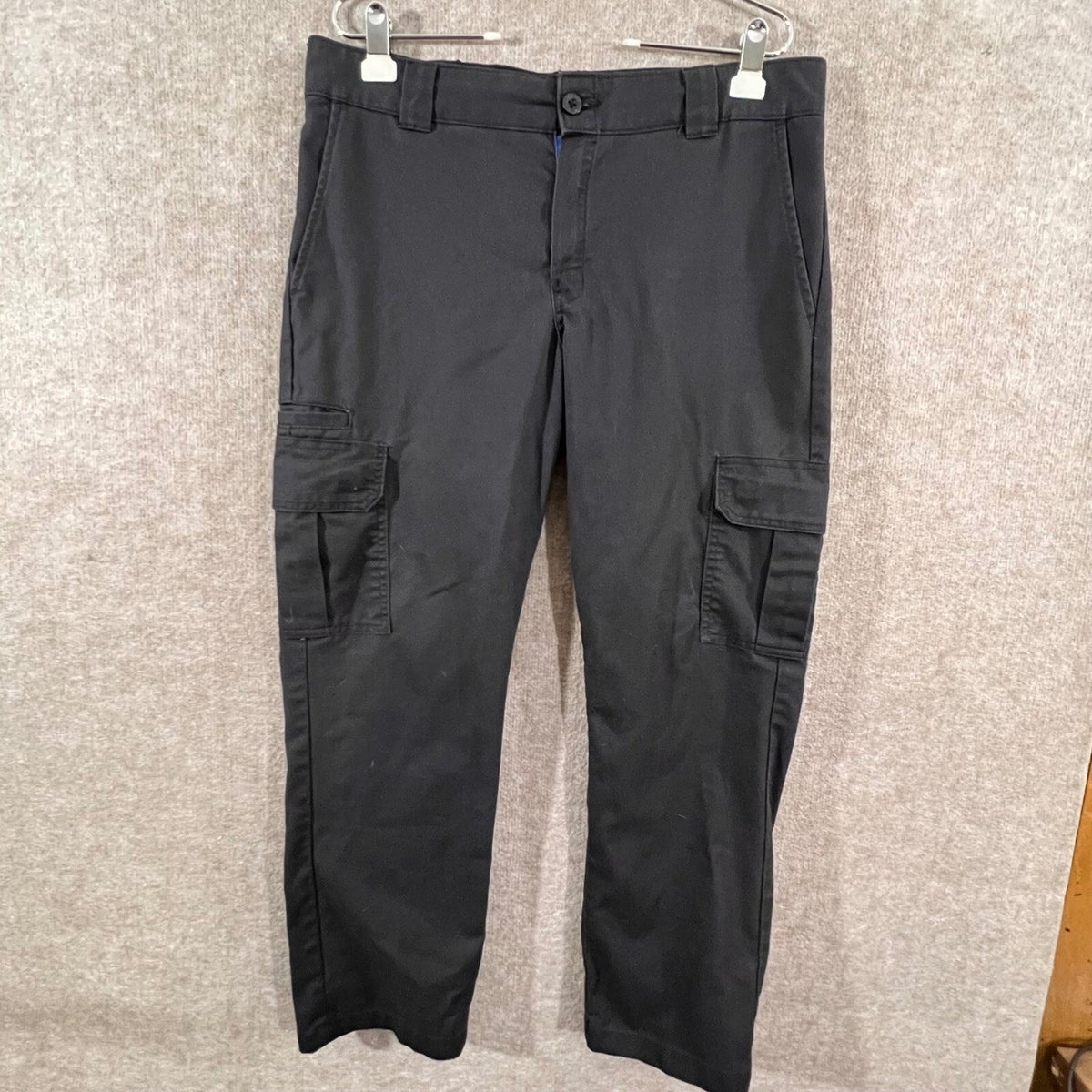 Dickies Cargo Pants Mens 34x30 Slim Straight Flex Black Workwear Gorpcore