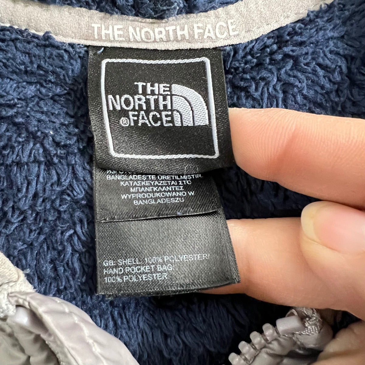 The North Face Girls L(14/16) Blue Fleece Full Zip Hooded Jacket Coat