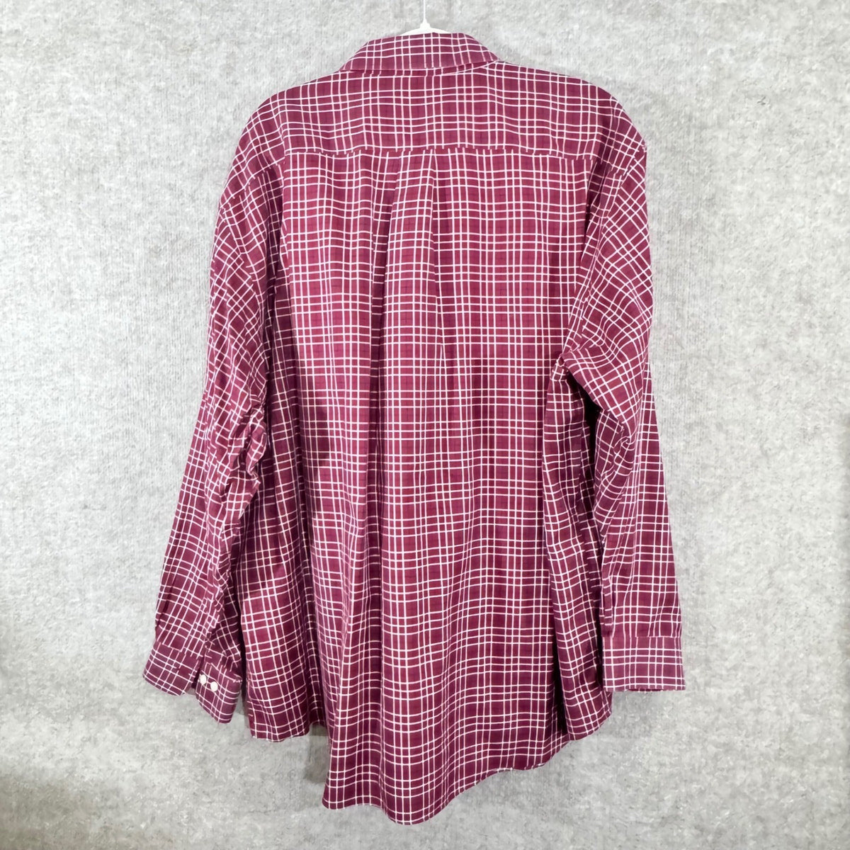 Brooks Brothers Button Down Shirt Mens XXL Maroon Plaid Madison Non Iron Preppy