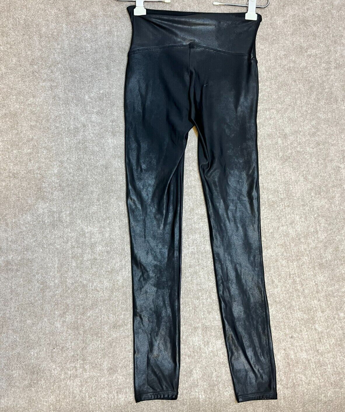 Spanx Lg Leather Look Control Shaper Leggings - Fade spot