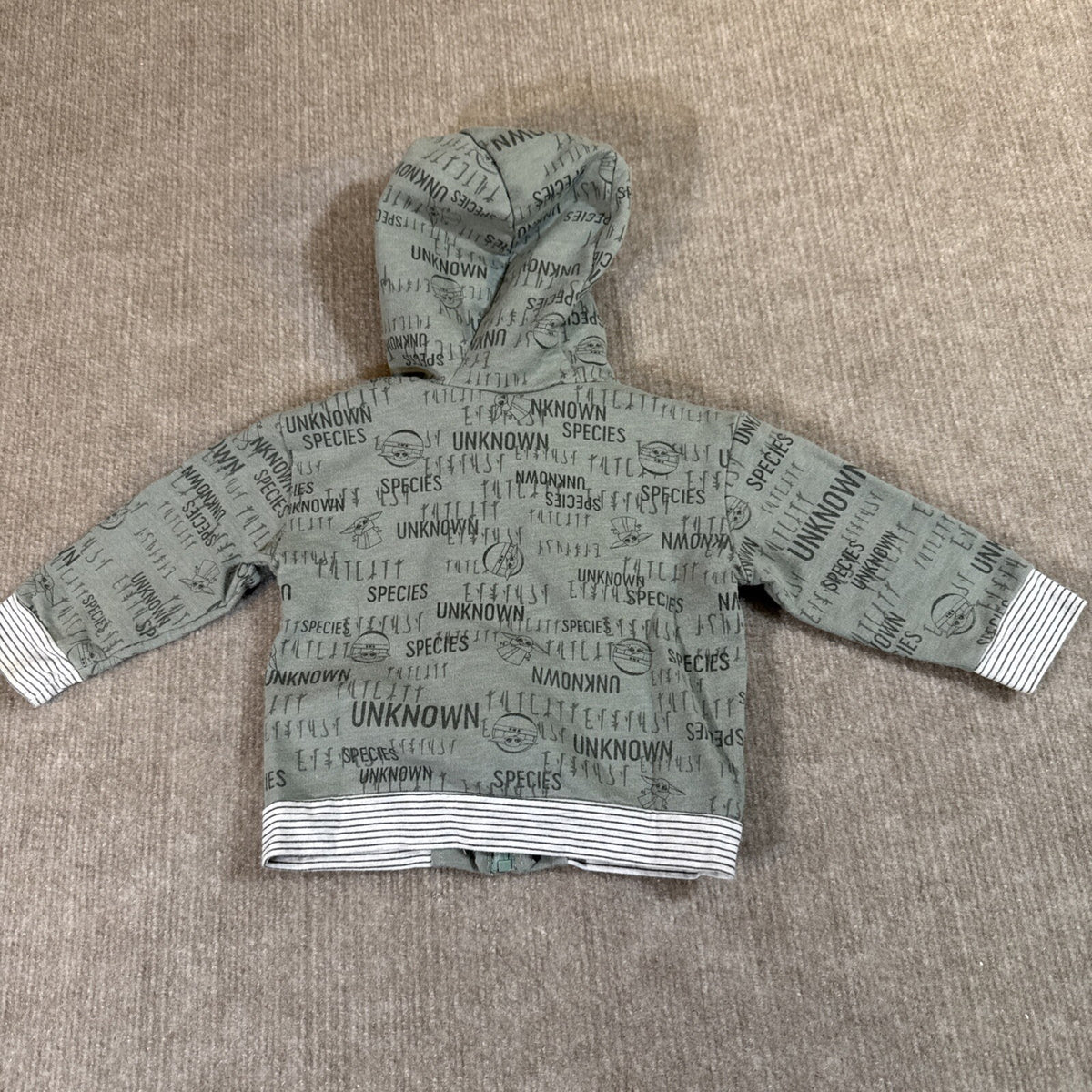 Star Wars Unisex Kids Hoodie 12M Gray Grogu Precious cargo