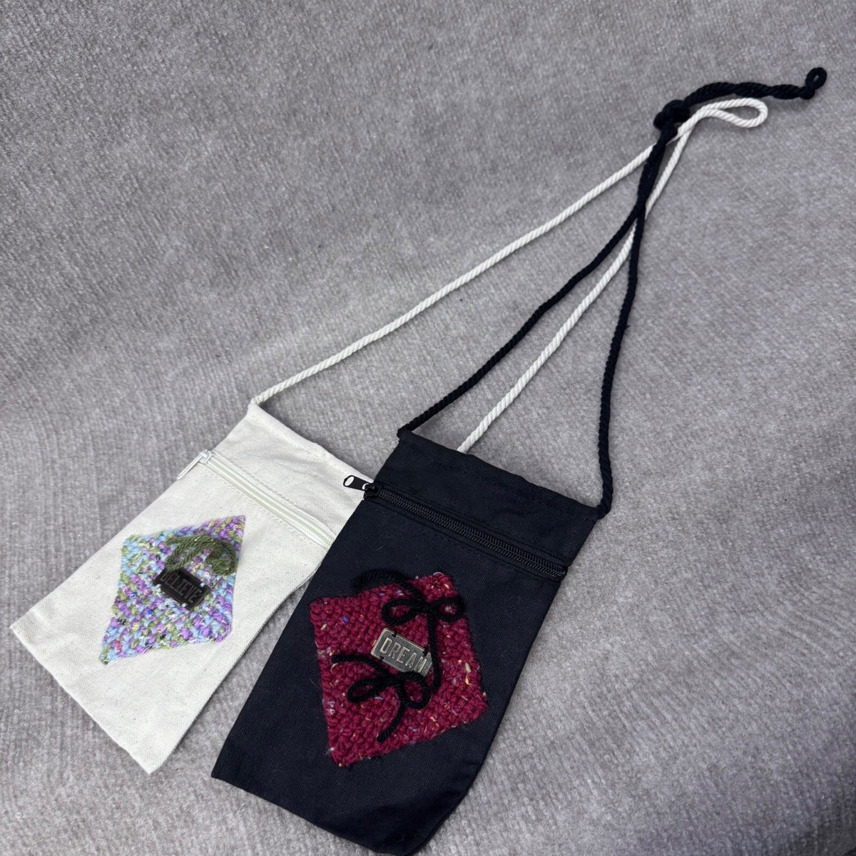 Fine Handwoven Suzanne Smith Handmade Crossbody Bag Set Dream Believe Canvas