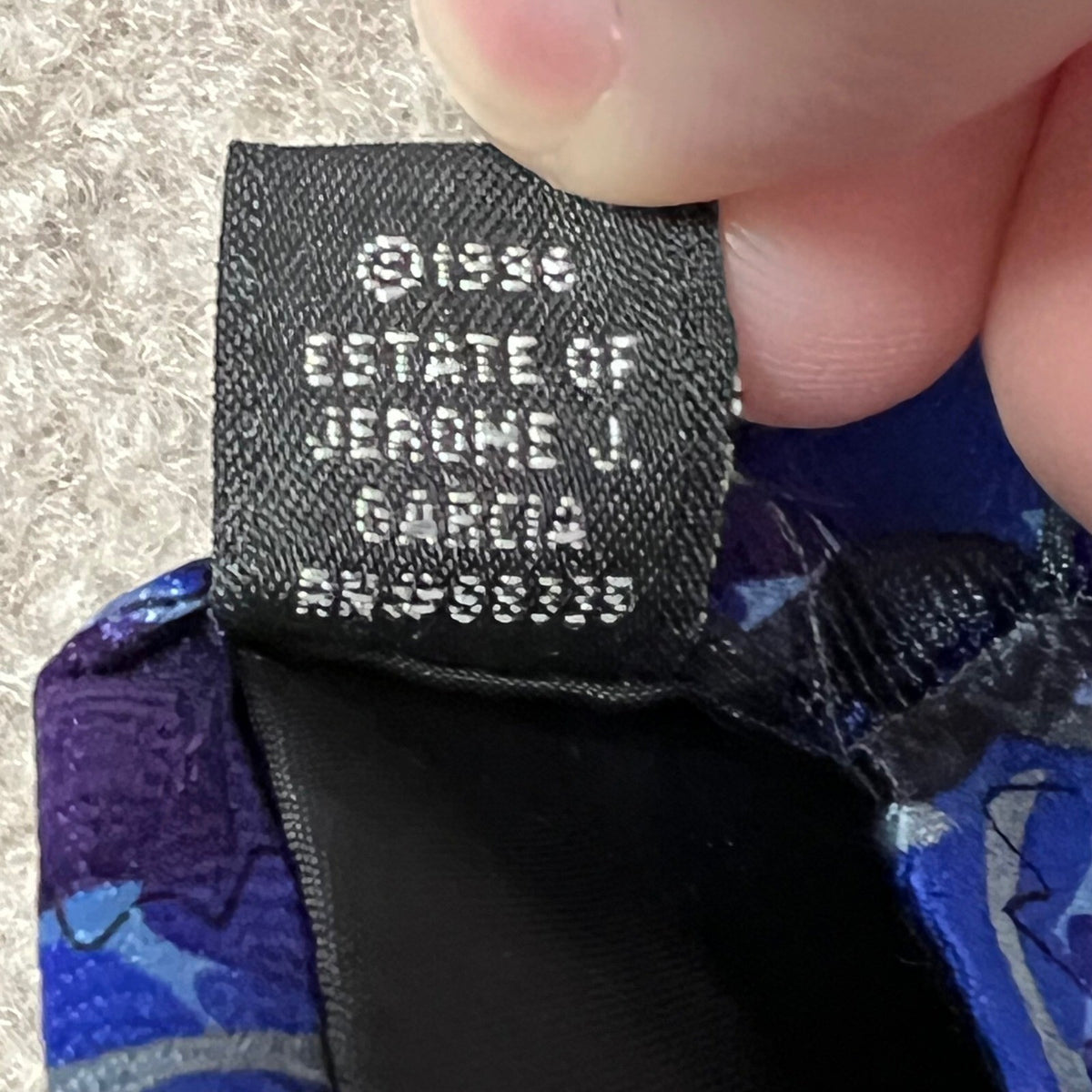 J. Garcia Silk Necktie Mens Blue Purple Abstract Jerry Garcia Designer Tie