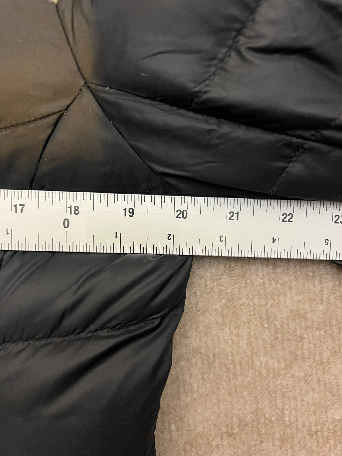 Eddie Bauer Packable Nylon Quilted Goose Down Puffer Women Med Black