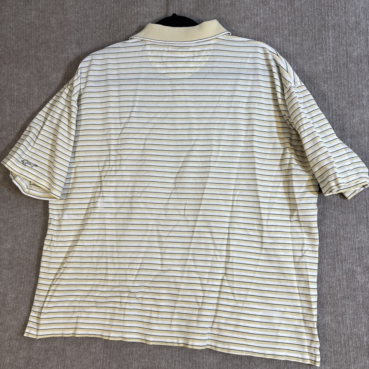 Greg Norman Polo Shirt Mens Medium Golf Striped Woodshole Golf Club