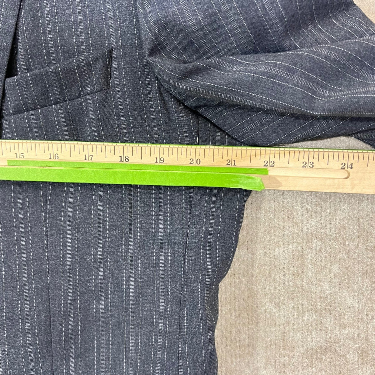 Vintage Burberrys Blazer Mens 42 Pinstripe Wool Structured Academia FLAW