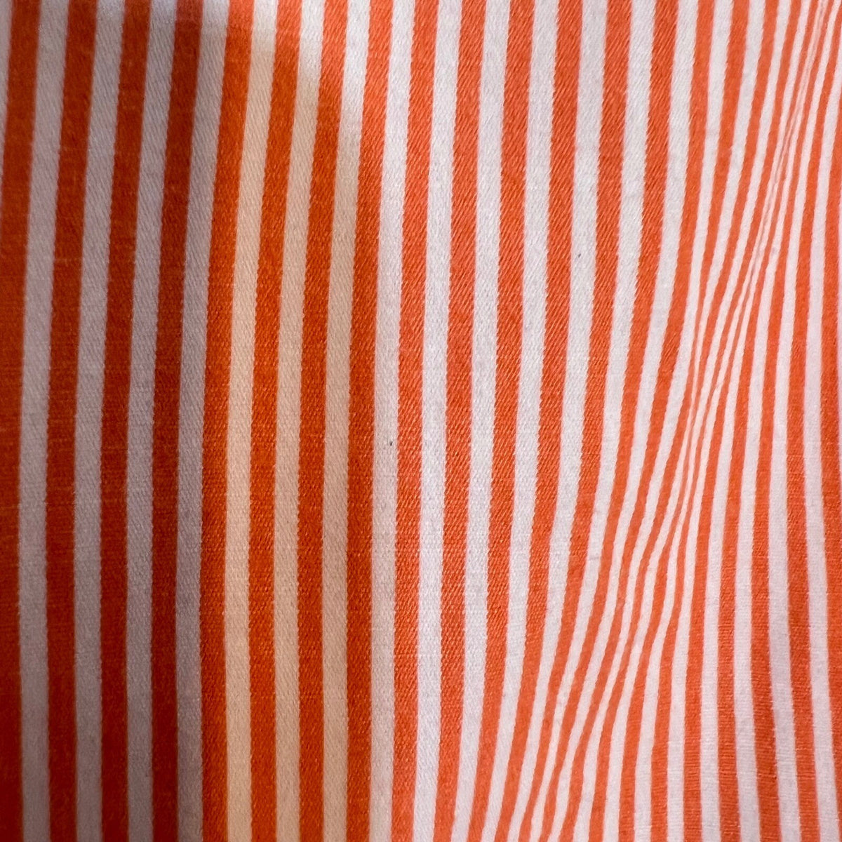 Chaps Short Sleeve Button Down Shirt Mens Large Orange White Striped Preppy