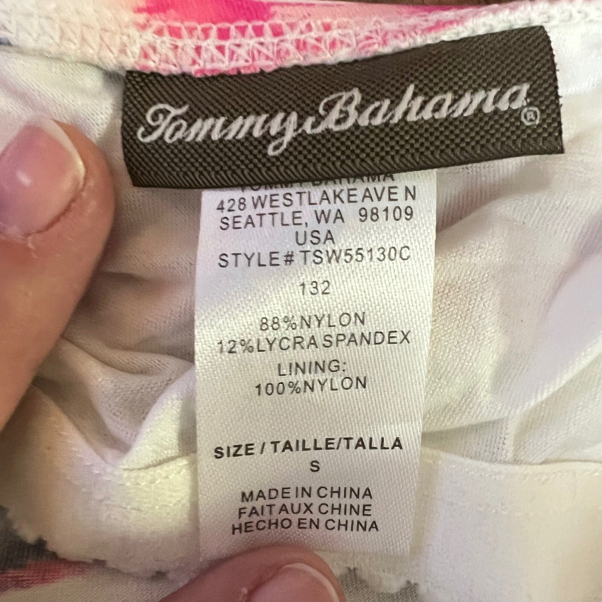 Tommy Bahama Halter Dress Women S Pink Tropical Floral Abstract Shelf Bra Resort
