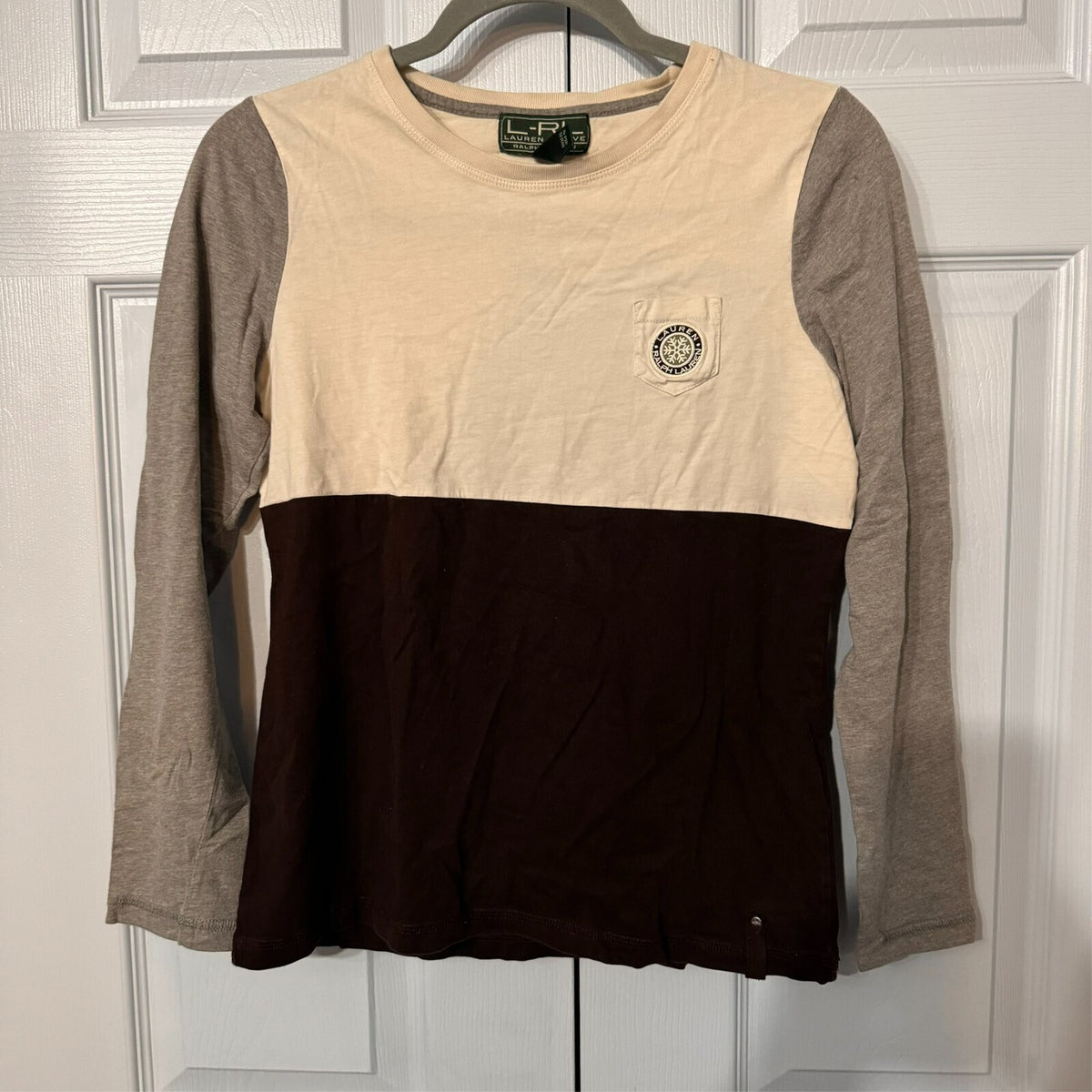 LRL Ralph Lauren Active M Long Sleeve T Snowflake Crest Pocket