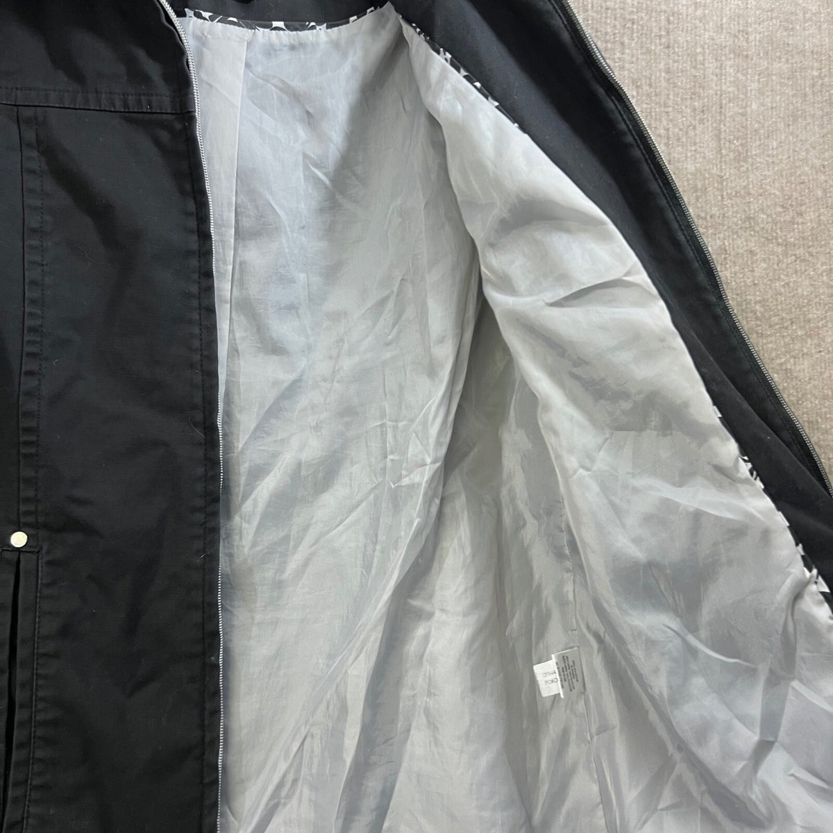 Calvin Klein Jacket Petite XS Black Full Zip Collared 97% Cotton Stretch