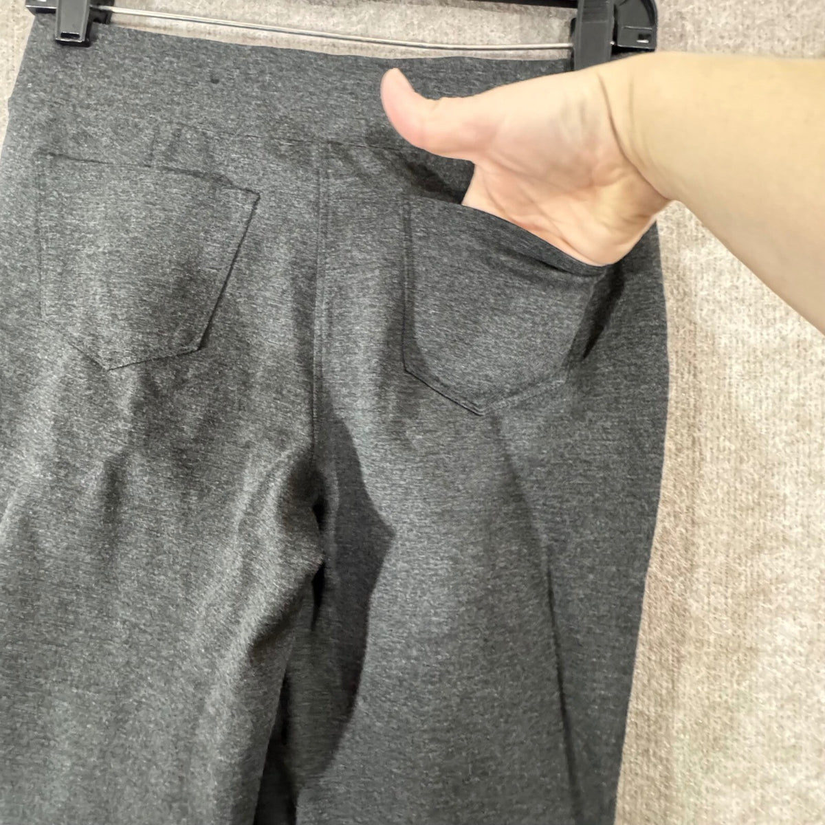 Intro Love The Fit Pants Womens PM Gray Stretch Petite Pull On Minimalist