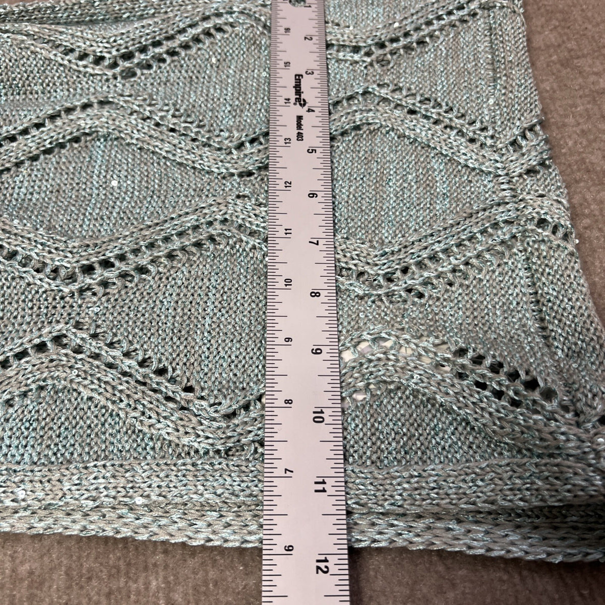 New York & Company Infinity Scarf Blue Chevron Lace Knit NWT One Size Soft