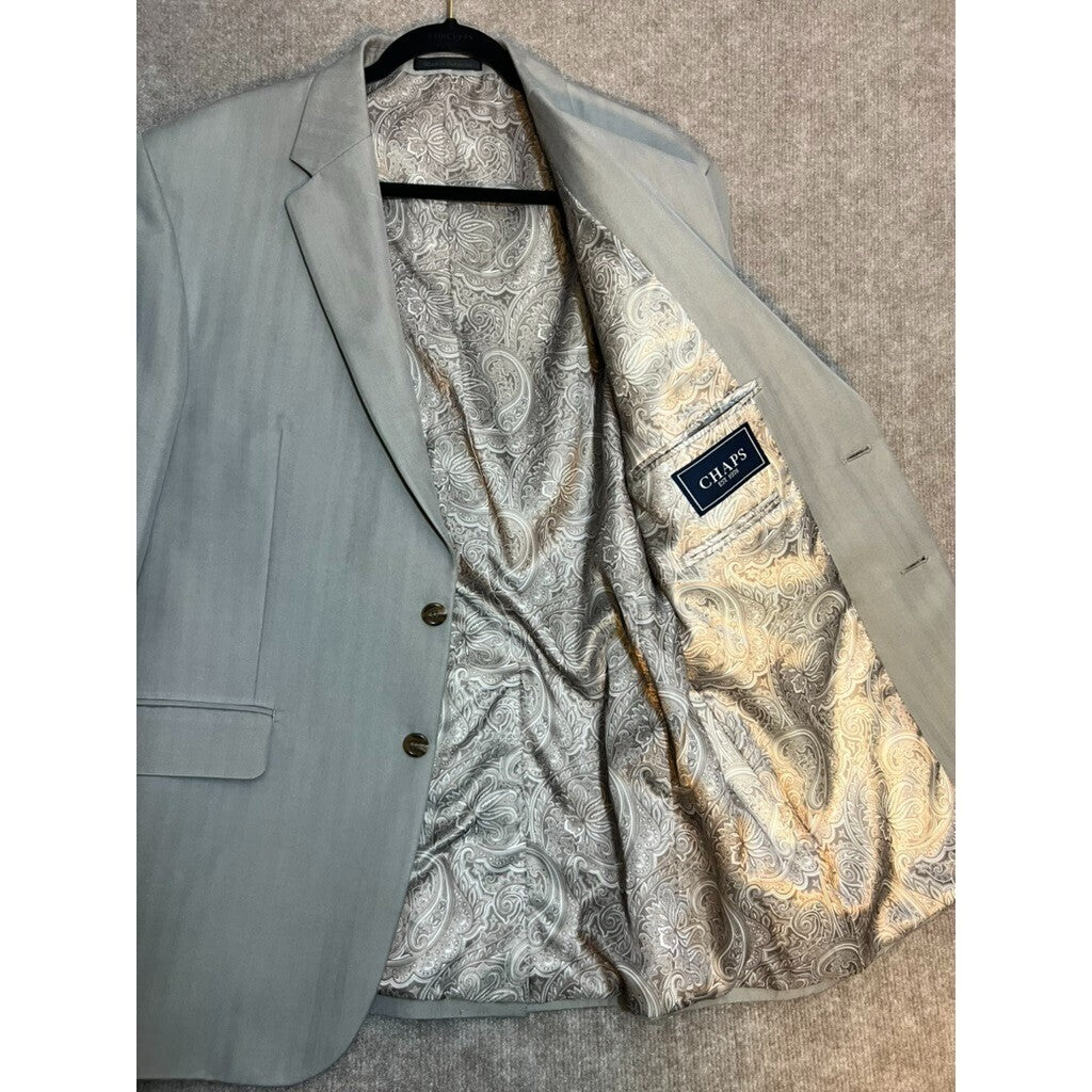 Concepts Blazer Men Size 40R Grey Herringbone Two Button Formal Business Casual