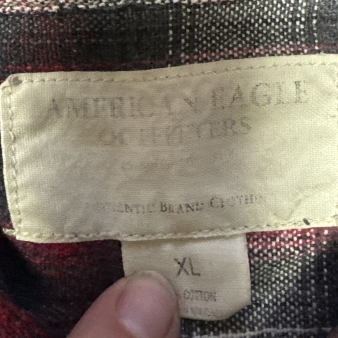 American Eagle Outfitters Plaid Flannel Shirt XL Long Sleeve Button Up