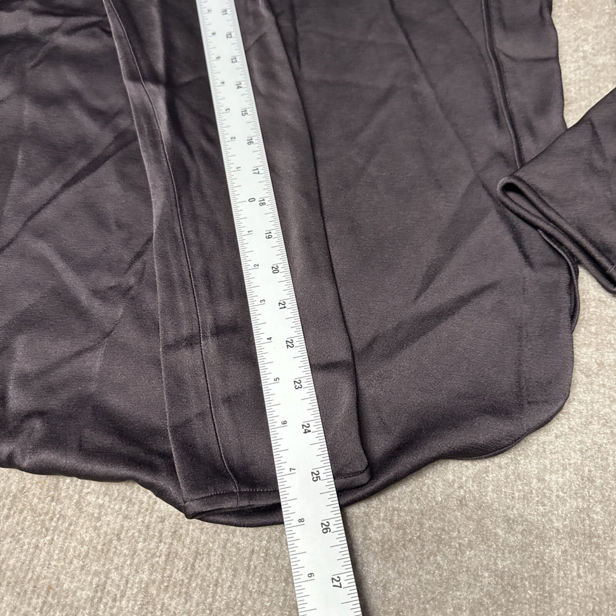 Theory Vintage Y2K Nishra Liquid Satin M Tunic Top Dark Burgundy Sz M NWT