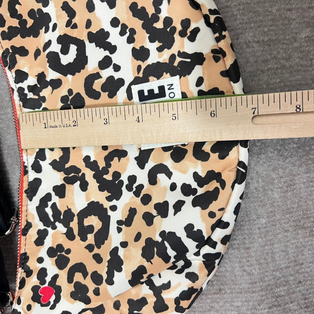 Brighton Spotted Love Swing Bag Leopard Print Heart Crossbody Shoulder Bag