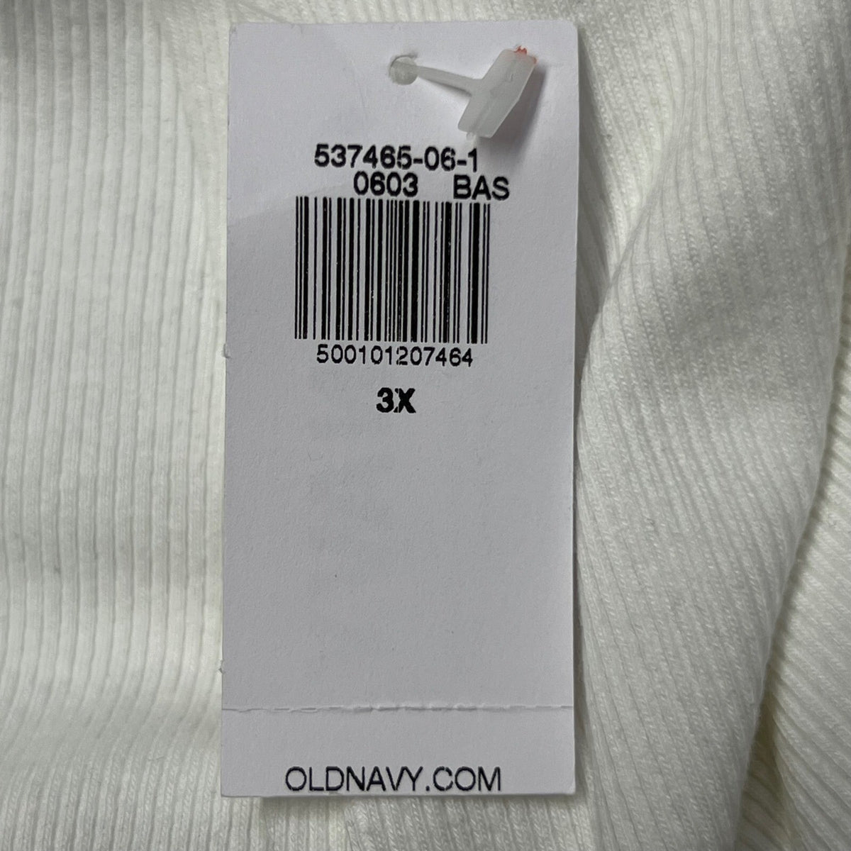 Old Navy Women's White Ribbed Knit Sleeveless Tank Top Casual Basic 3X Plus Size