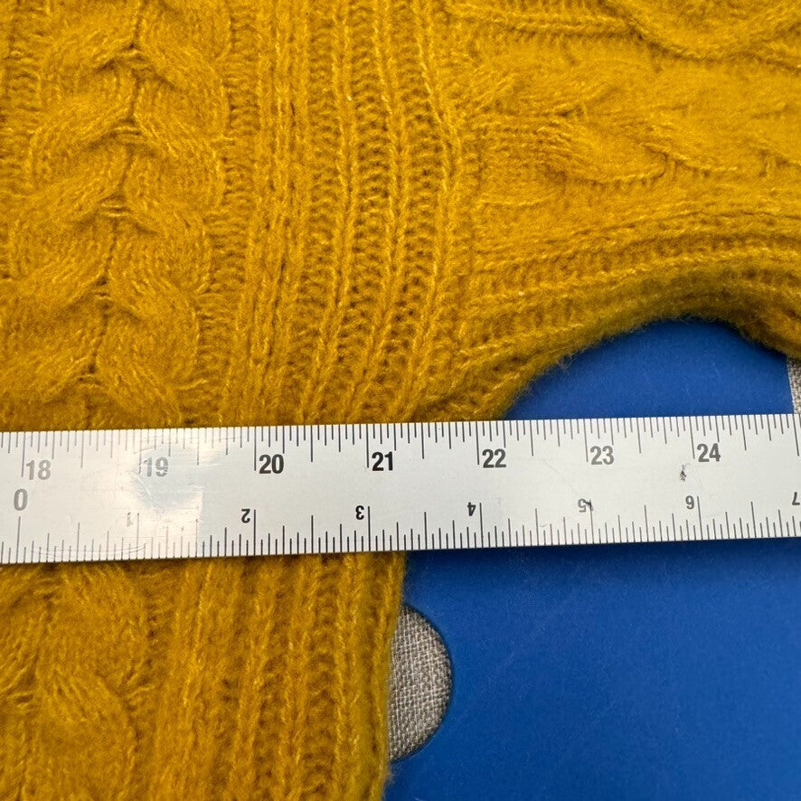 So Yummy Sweater Co XS Mustard Sustainable Recycled Fiber Sweater Chunky Knit