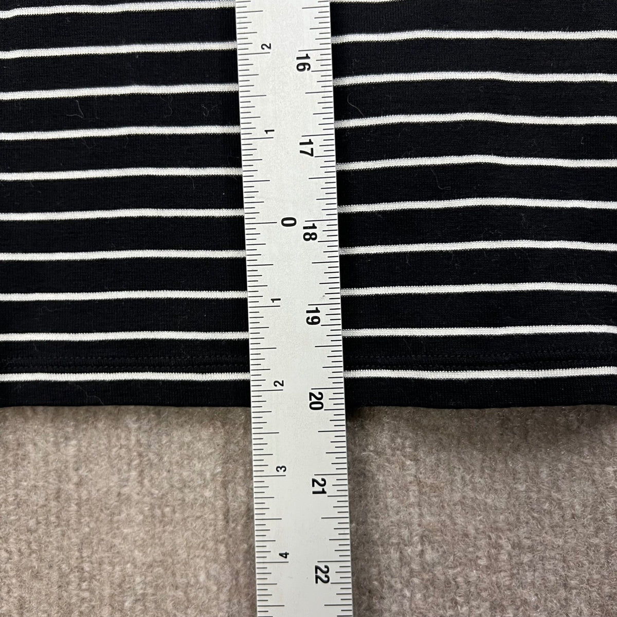 WEEKEND MaxMara Navy White Striped Long Sleeve T Shirt Butterfly Detail Size M
