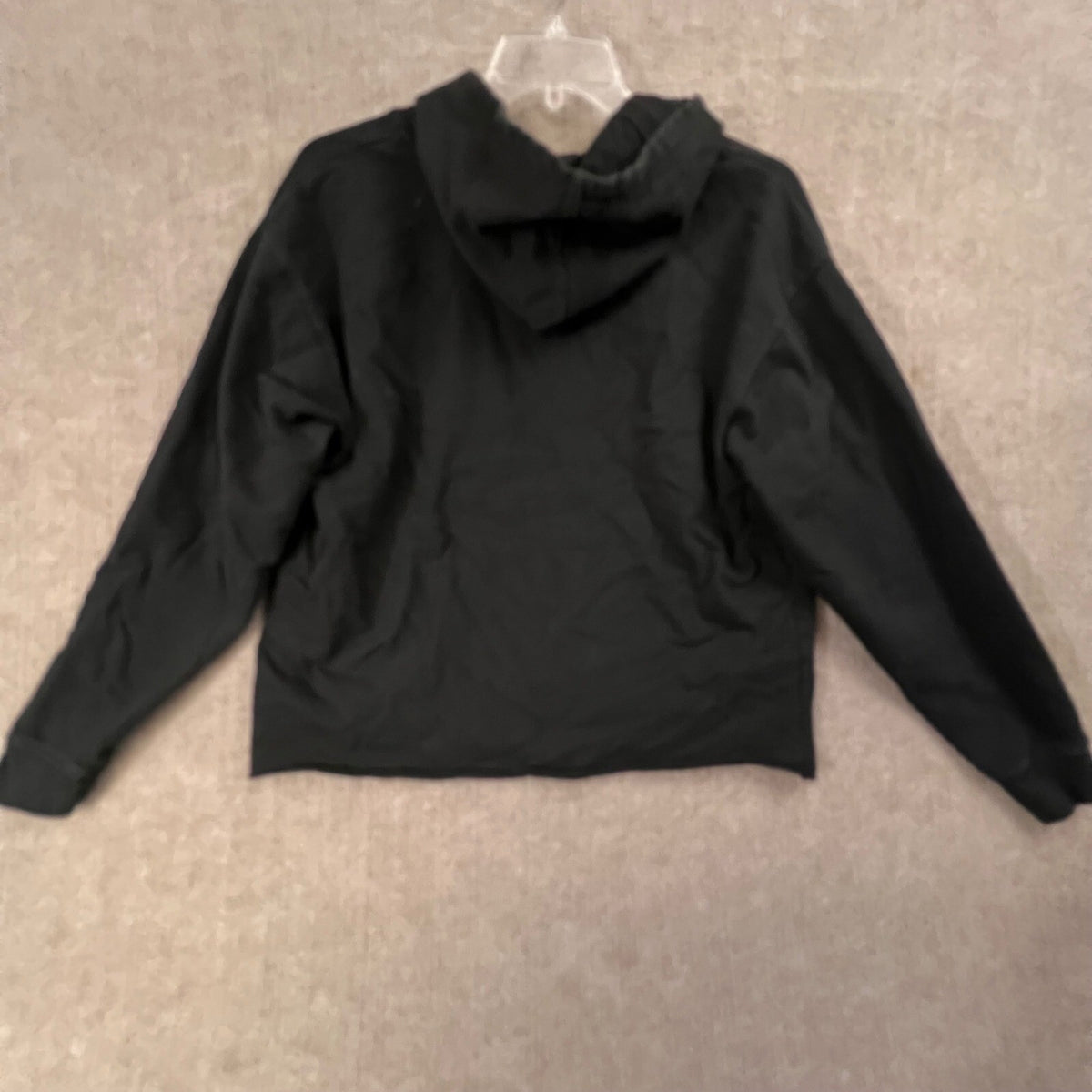 Harry Styles Hoodie Cropped Black Graphic Long Sleeve Holes Distressed Pullover