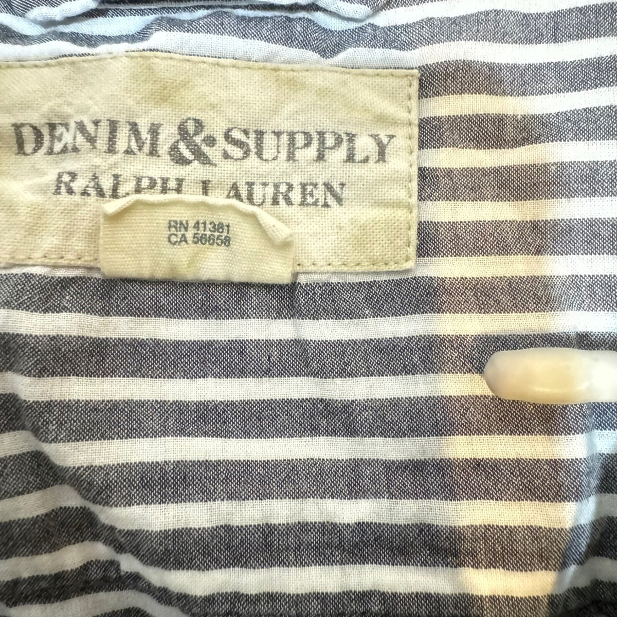 Denim & Supply Ralph Lauren Striped Shirt Mens Small Short Sleeve Cotton Casual