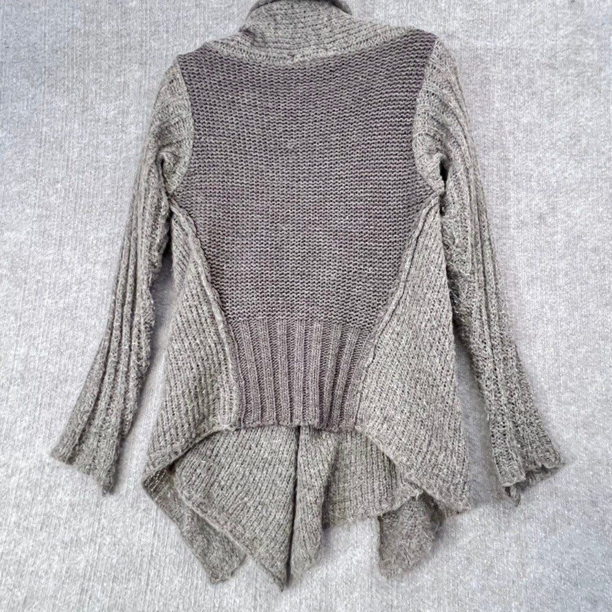 Silvia Novelli Italy Waterfall Cardigan M Wool Mohair Patchwork Skandi Lagenlook