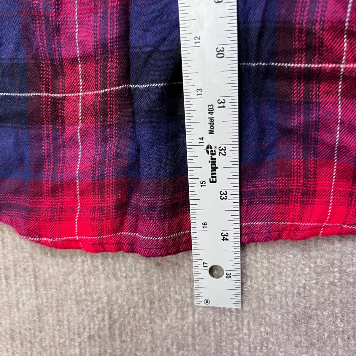 Cloth & Stone Plaid Button Down Long Sleeve Tunic Shirt Women's Size M Red Blue