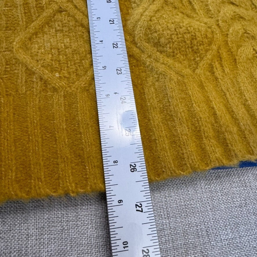 So Yummy Sweater Co XS Mustard Sustainable Recycled Fiber Sweater Chunky Knit