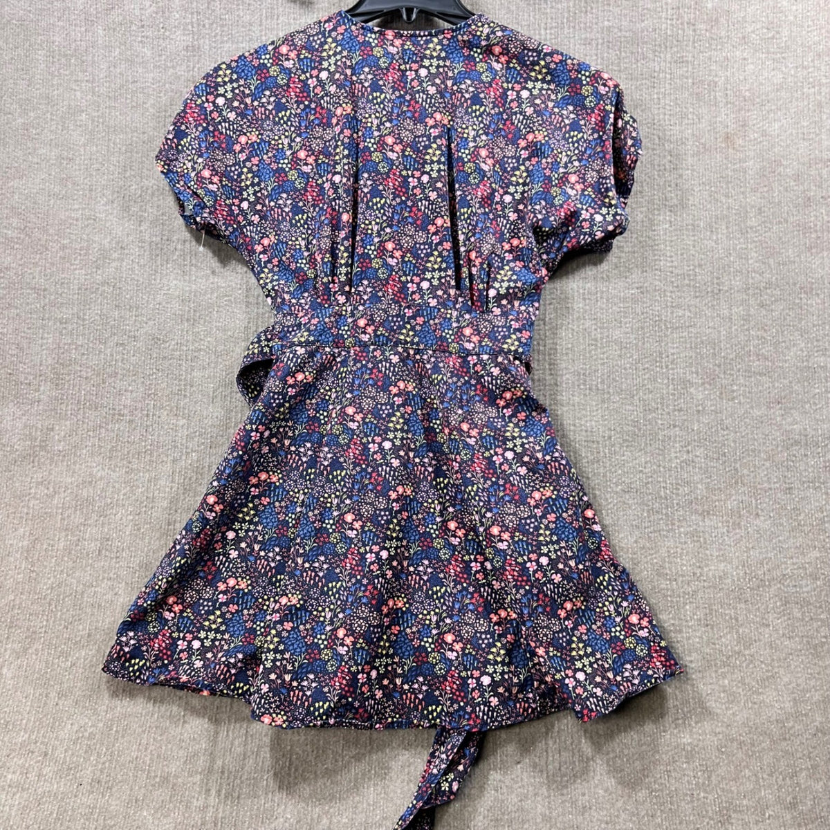 Marine Layer Floral Print Button Front Tie Waist Mini Dress X Small