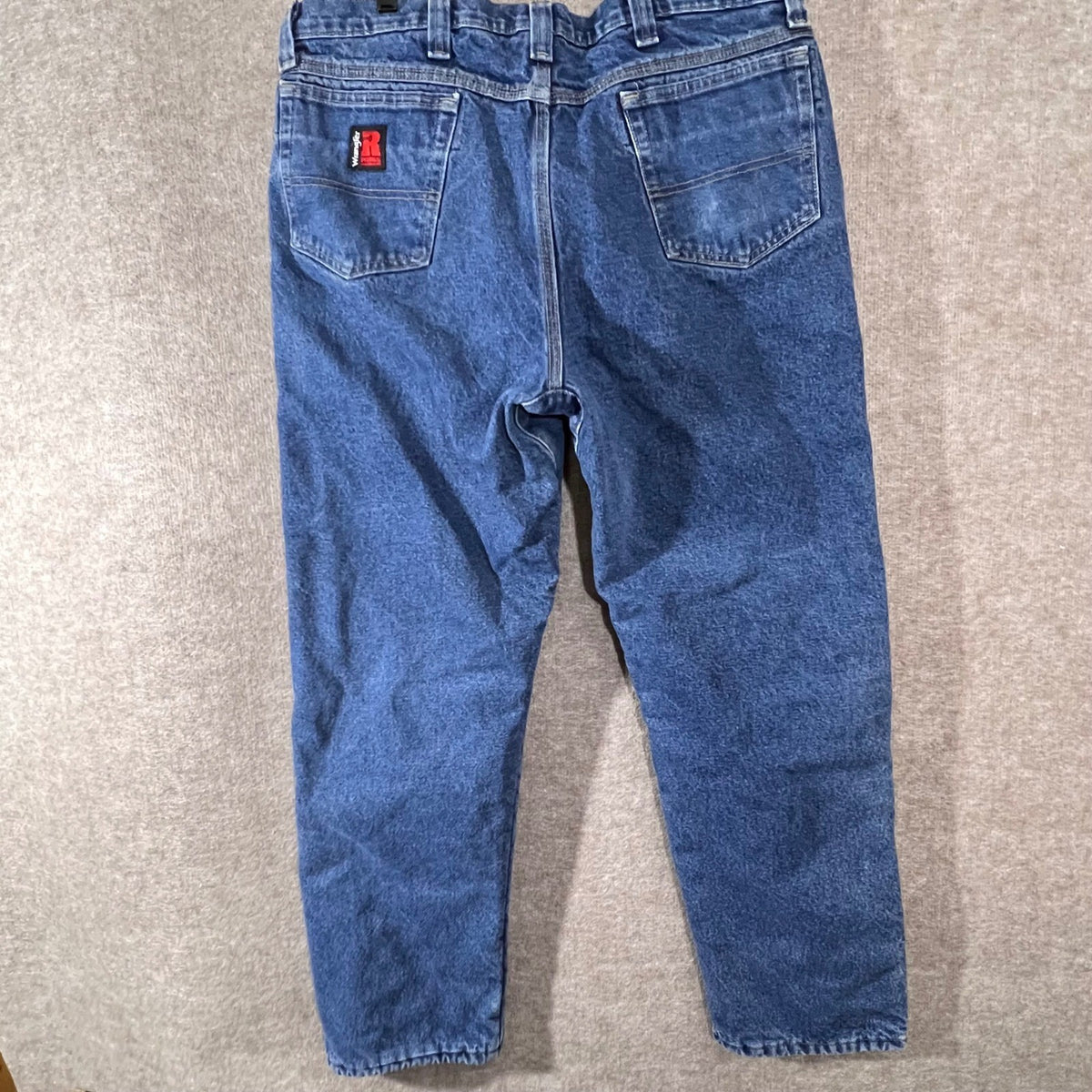 Wrangler Riggs Workwear Mens 38x32 Blue Jeans Insulated Lined Heavy Duty Work